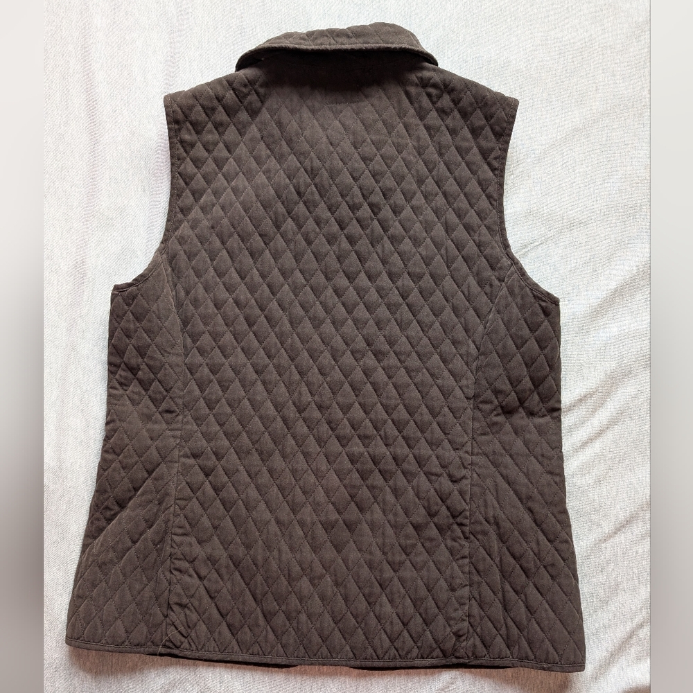 Vintage Cleo Quilted Brown Vest - Picture 2 of 8